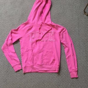Pink logo hoodie